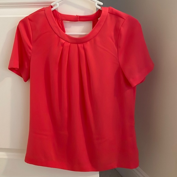 J.Crew size XXS coral blouse open back with snap closure - Picture 1 of 6